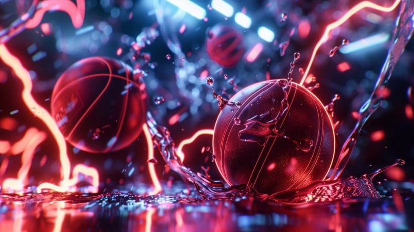 Esports ပွဲကြီးတွင် ကစားသမားများ ကွန်ပျူတာ မျက်နှာပြင်ရှေ့ ပြိုင်ဆိုင်နေသောမြင်ကွင်း Neon LED ပတ်ဝန်းကျင်