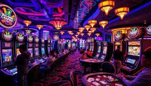 HubVIP Slots ဂိမ်း Jackpot Reel ပတ်နေသော ဖန်သားပြင် နီဝင်းနက်ထောင်ဆင်နှင့် Bonus Symbol များ